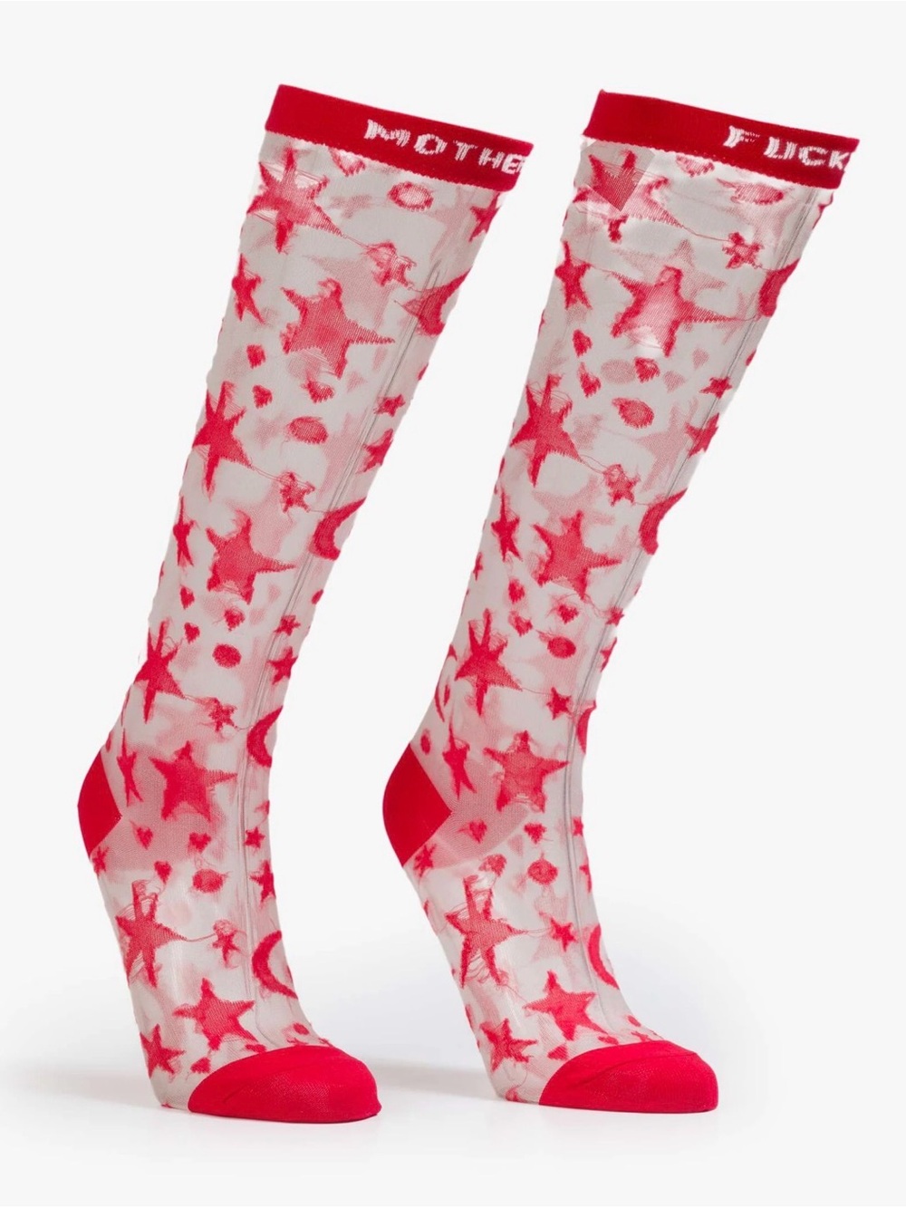 MOTHER The Ra Ra Stargazer Sheer Knee-High Socks